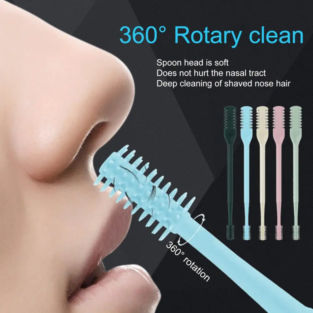 

Dropshipping!!Nose Hair Remover Double-Head Manual 360 Degree Rotating Sharp Unisex Adults Nose Hair Trimming Tool Beauty Care