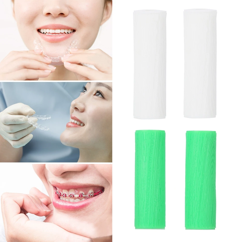 4 Pezzi Bastone In Silicone Fermo Di Correzione Invisibile Denti Ortodontici Chewies Fermo Seater Fit Tooth Smile Anti-Brace Face Tool