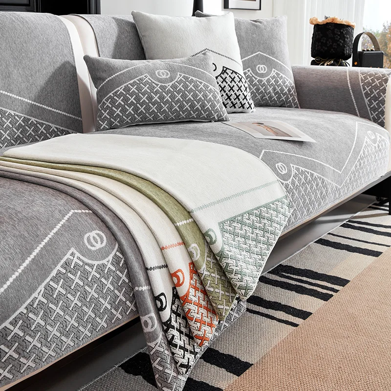 

Диванная подушка из синели жаккардовая Всесезонная универсальная Новинка 2024 во французском стиле ретро чехол для дивана тканевая Подушка искусственная Роскошная