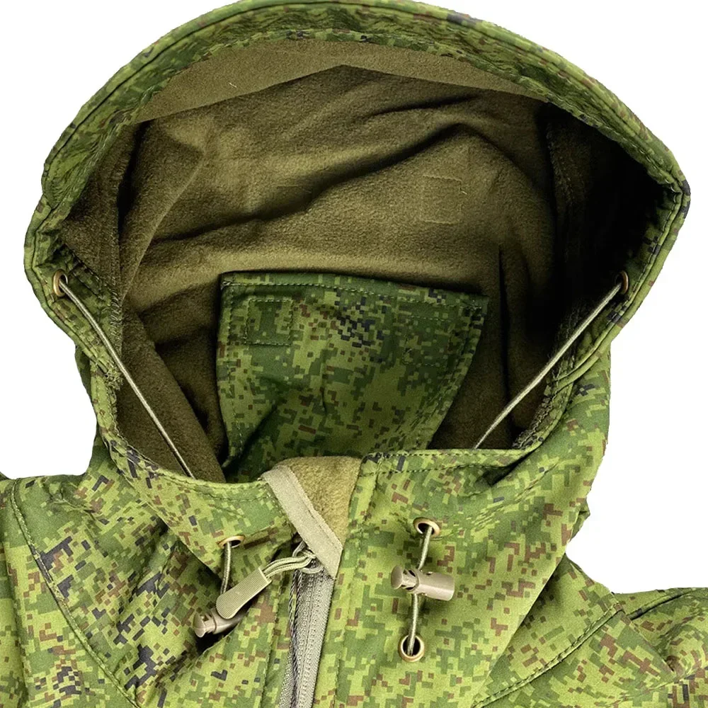 Tactcial Russia Uniform Jacket Outdoor Spring and Autumn Coat Rainproof Soft Shell Green Camouflage Assault Suit Mens Jacket 5