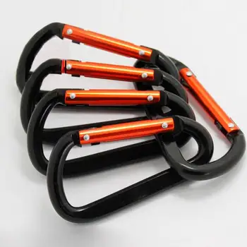 5PCS Large Carabiner Aluminum Alloy Practical Hook Keychain Climbing Equipment Multi-function Carabiner 3.98cmx7.61cm 카라비너 1