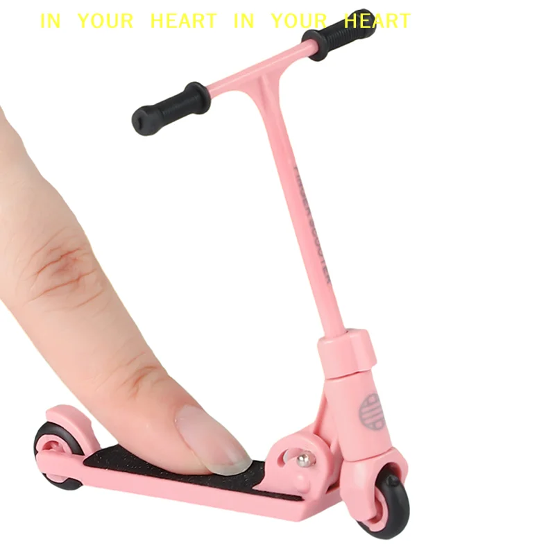 접이식 T형 어린이 킥 스쿠터 BMX 핑거 스케이트보드 브레이크 포함 교육용 장난감 어린이를 위한 재미있는 손가락 운동