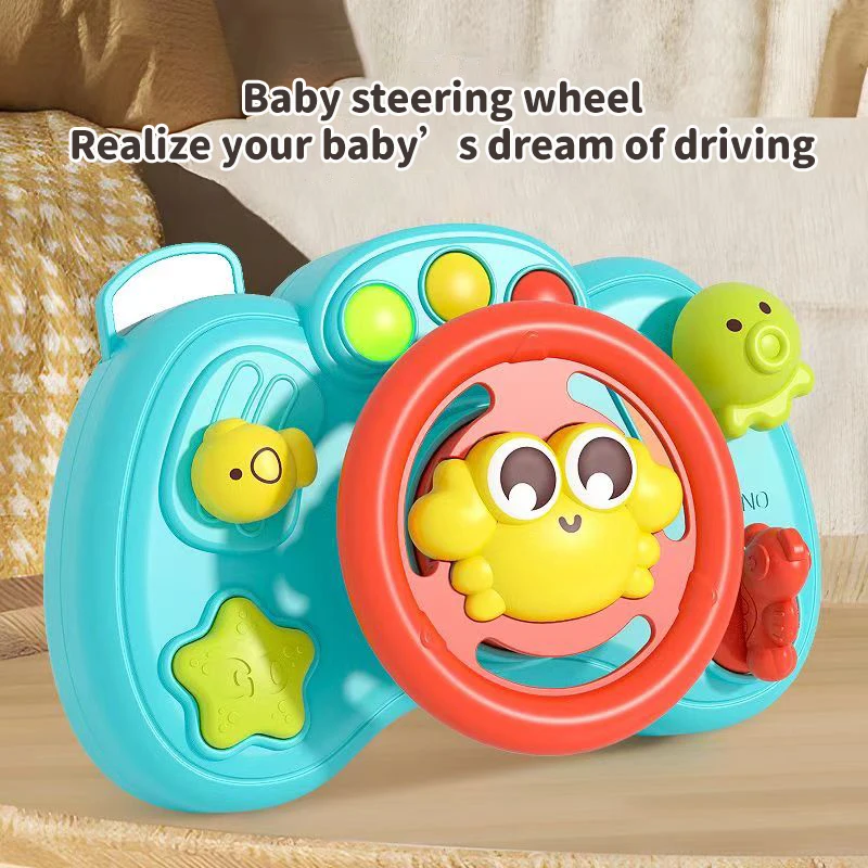 Baby Cartoon Steering Wheel Toys Montessori Children Early Educational Multifunctional Sounding With Light Musical Toys Gifts 3
