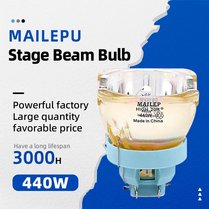 마일레푸 고휘도 및 긴 수명 440W 스테이지 빔 라이트/벌브 20R 440W 모바일 프로젝터 조명