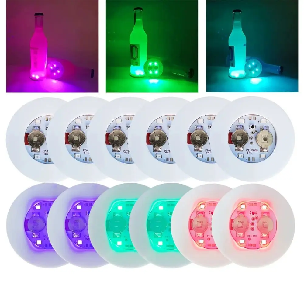 Luminous coasters 5pcs set for parties weddings bar Christmas home pub