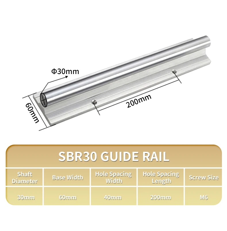 1/2 Stück Linearführungsschiene SBR10 SBR12 SBR16 SBR20 SBR25 1200-2550mm Vollständig unterstützte Linearschiene für CNC-Teile – Detail 8