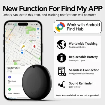 Smart GPS Tracker Works With google find my device tracker Pet Kids Luggage Key Tracking Global Accurate Positioning Bluetooth 5