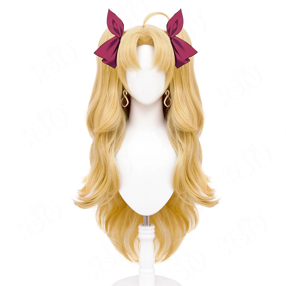 

Ereshkigal Irkall парик для косплея Fate/Grand Ord парик для косплея светлый блонд двойной хвост вьющиеся длинные волосы