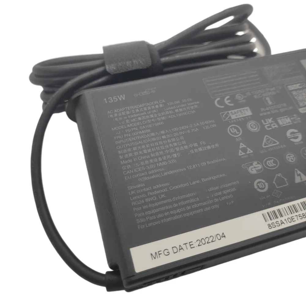 portátil adl135scc2a adaptador ac para lenovo x1
