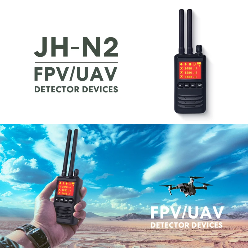 Portable Handheld UAV Anti Drone Detector 1000-3000m Drone Detector System frequency 900-6000MHz