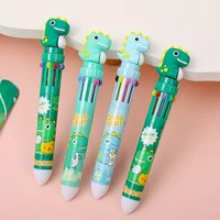 A 10-color retractable ballpoint pen with a dinosaur theme - an interesting and creative stationery gift 5