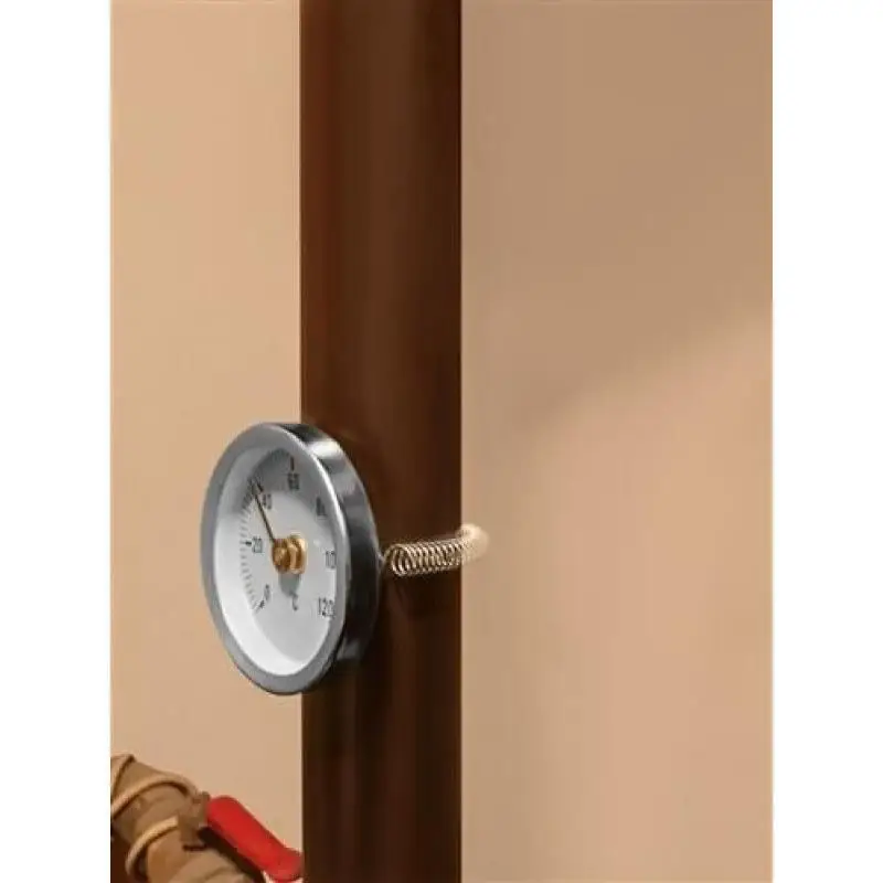 히팅 스프링 63mm 금속 온도계 스프링 산업용 공구0-120 ℃   스테인리스 스틸 클램프온 튜브 온도계