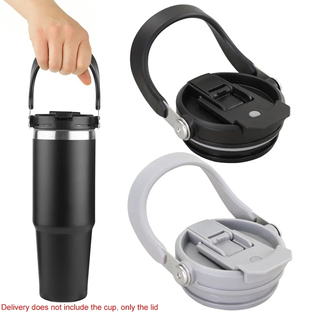 Hot Reusable Tumbler Cover with Handle Spill Proof Tumbler Flip Straw Lid Splash Resistant for Stanley 30oz Tumbler