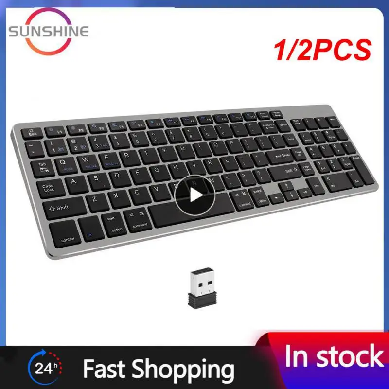 

1/2PCS Rechargeable Keyboard and Mouse Combo Russian Hebrew Wireless Compact Slim Silent Keyboard Mouse Set for Laptop PC