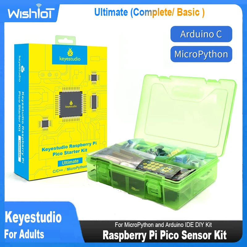 Keyestudio DIY Raspberry Pi Pico Ultimate (Complete/ Basic ) Sensor Starter Kit For MicroPython and Arduino IDE Kit For Adults