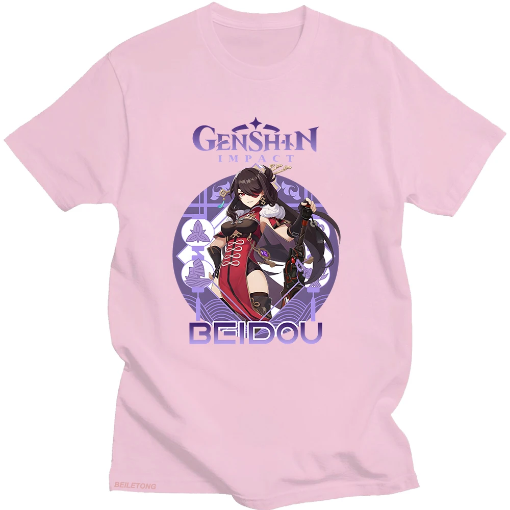 Genshin Impact Beidou Japanese Style Summer T-Shirt - 100% Cotton Short Sleeve