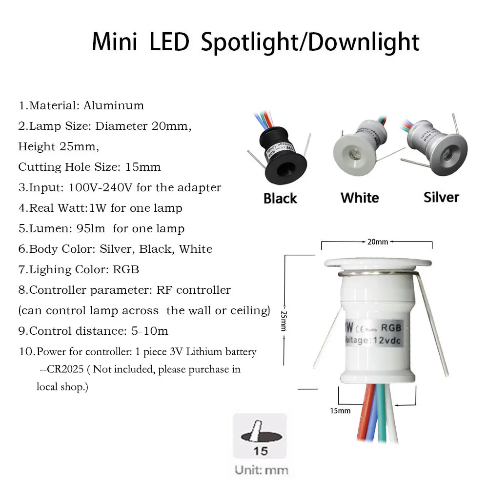 DC12V LED Mini Spotlight Recessed Ceiling Star Down Light KTV Bar Party Stage Colorful Light RGB Gypsum Board Small Spot Lights led downlight,led spotlight