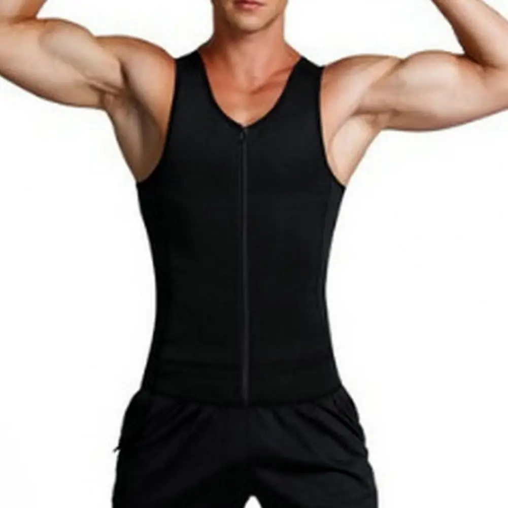 Description Picture 6 of itemTummy Control Corset Vest Slimming Vest Men's Slimming Corset Vest with Tummy Control Fat Burning Features O-neck Sleeveless