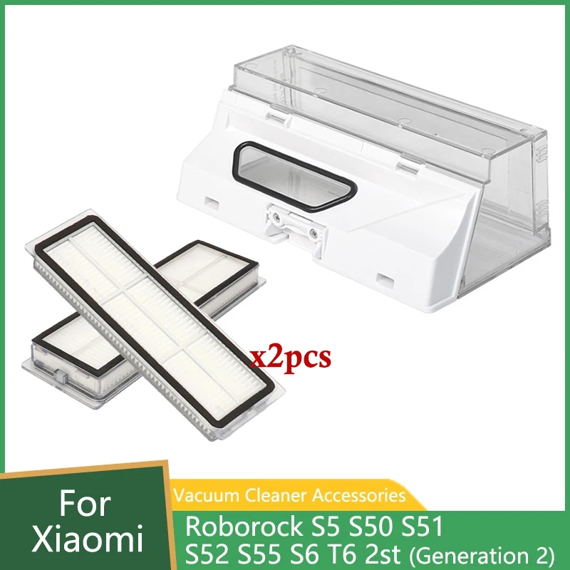 Dust Box HEPA Filter Kits For Xiaomi Roborock S5 S50 S51 S52 S55 S6 T6