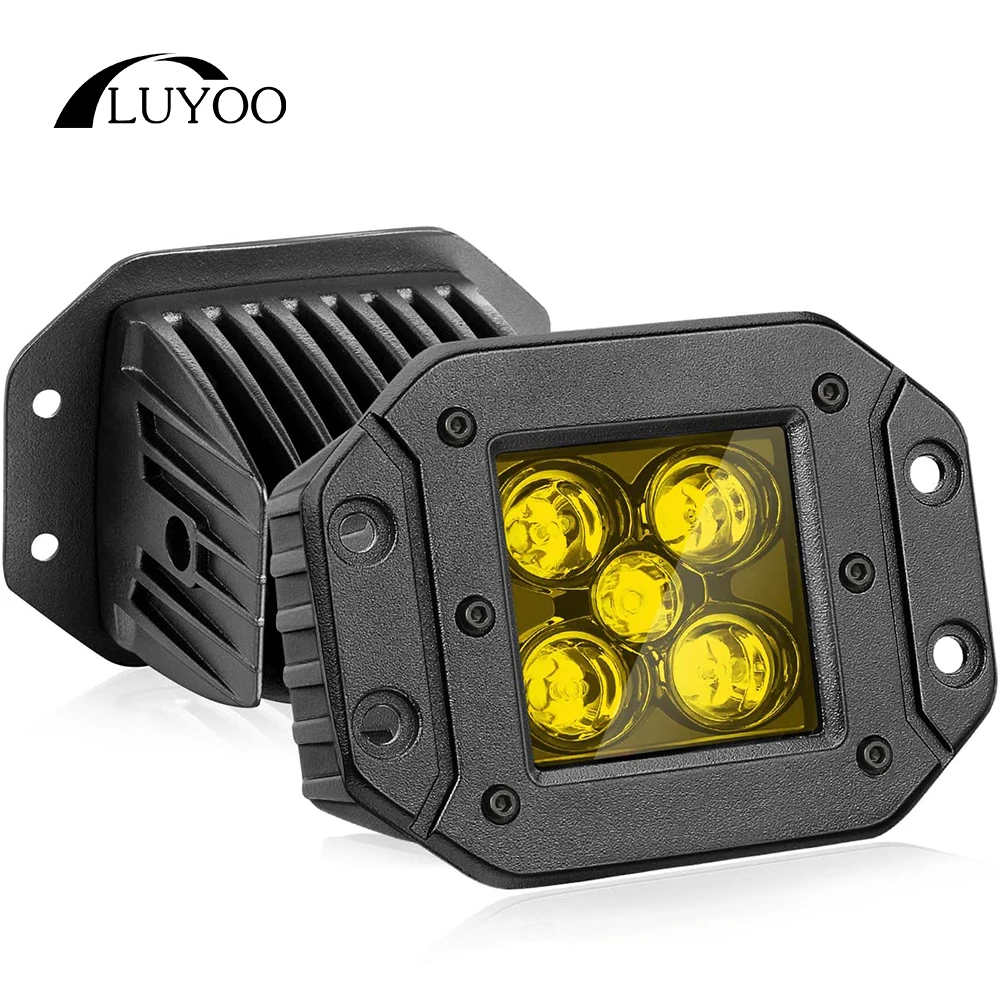 Luyoo 5 Pollici Montaggio A Filo Led Da Lavoro Barra Luminosa Off Road Spotlight 12V 24V Led Fendinebbia Per Auto Camion Atv 4X4 Lada Niva Baccelli Pe