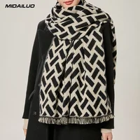 Ladies' Winter Warm and Windproof Scarf Elegant and Fashionable Multi functional Outdoor Activity and Leisure Dressing