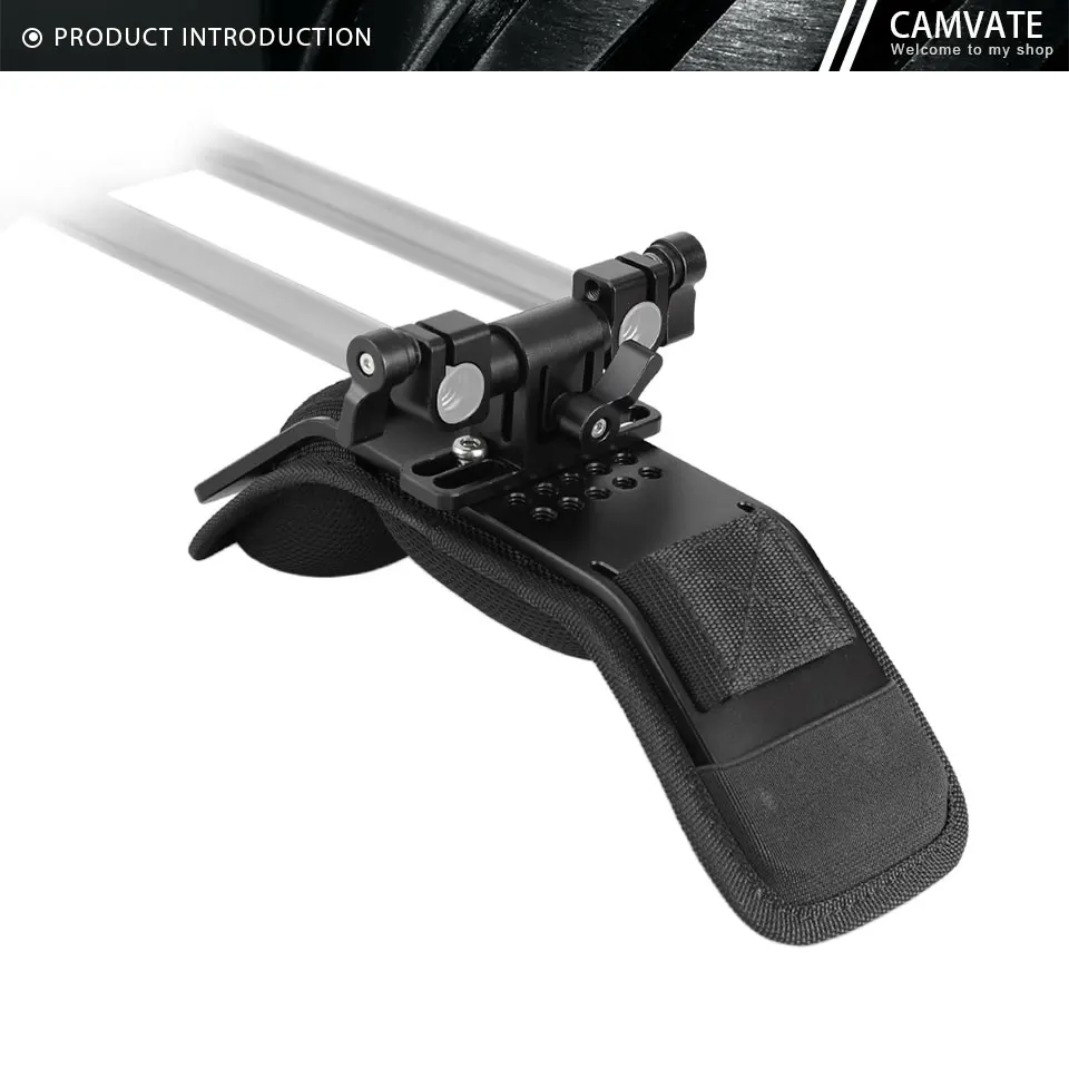 Camera Shoulder Pad With 360° Swivel 15mm Rod Clamp For DSLR Camera/Video Camco