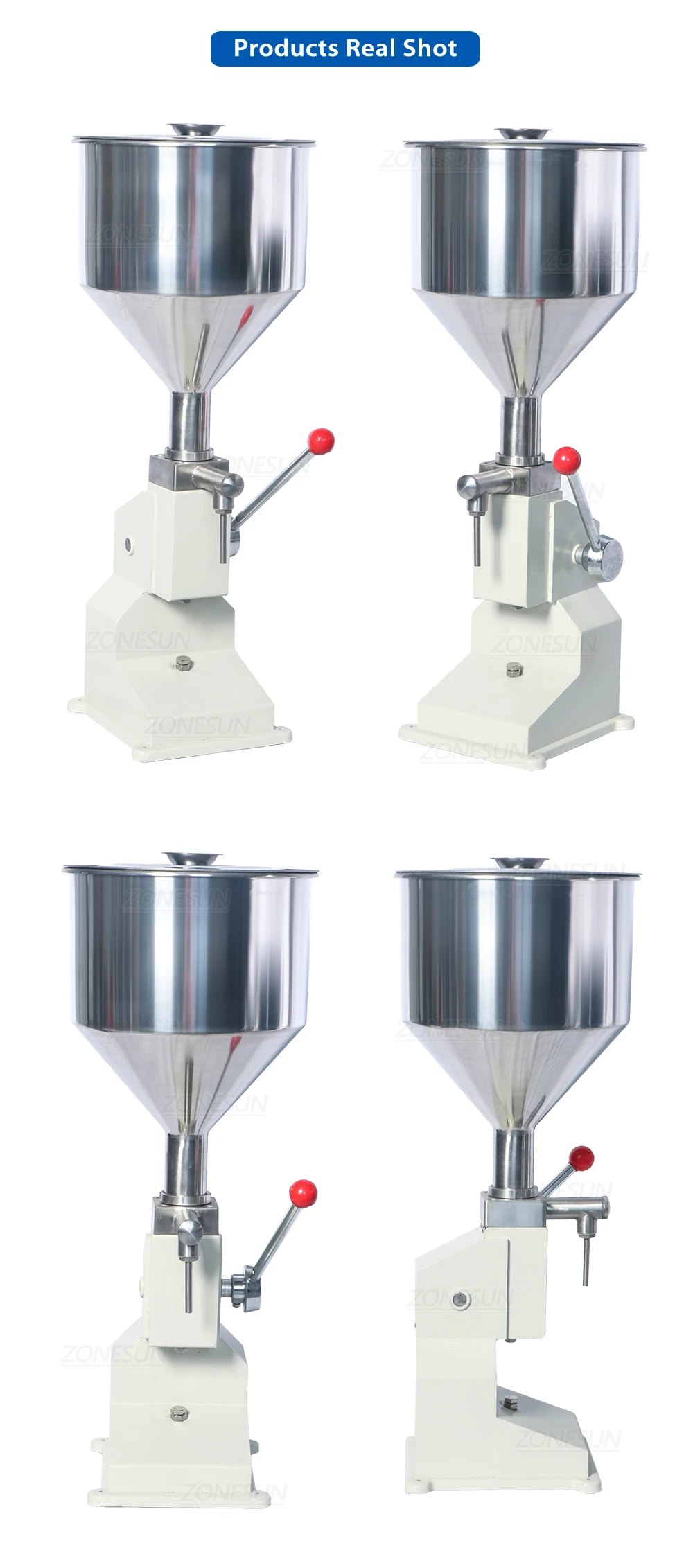 ZONESUN ZS-A03 50/100ML Manual Paste Filling Machine