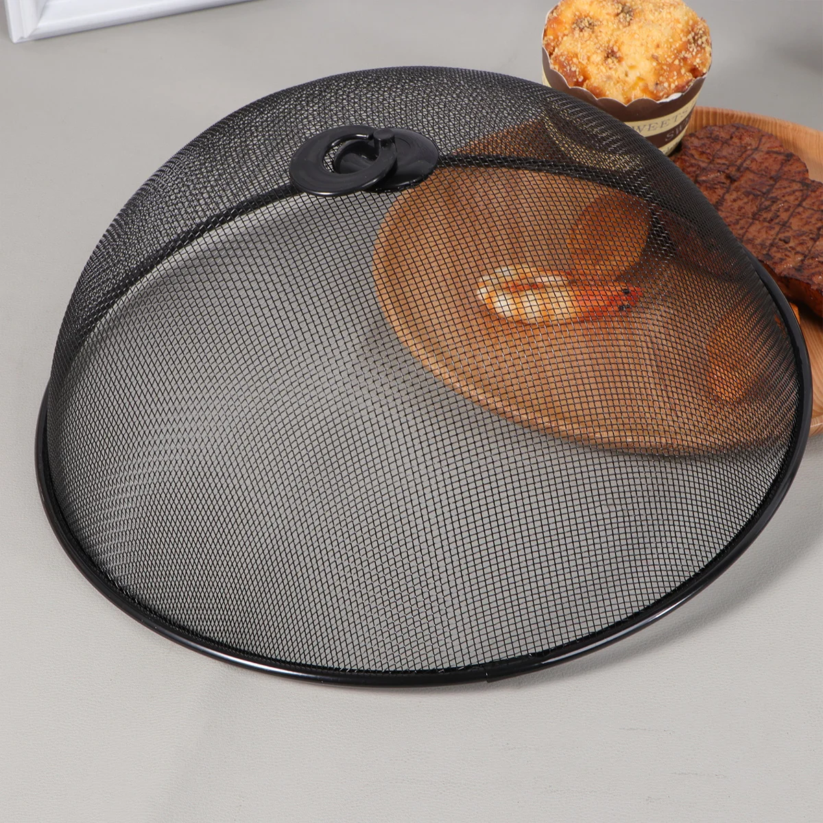Food Cover Dustproof Stainless Steel Plate Anti Fly Mesh Dish Mosquito Protective Dinnerware Sets Home Garden 1Pc