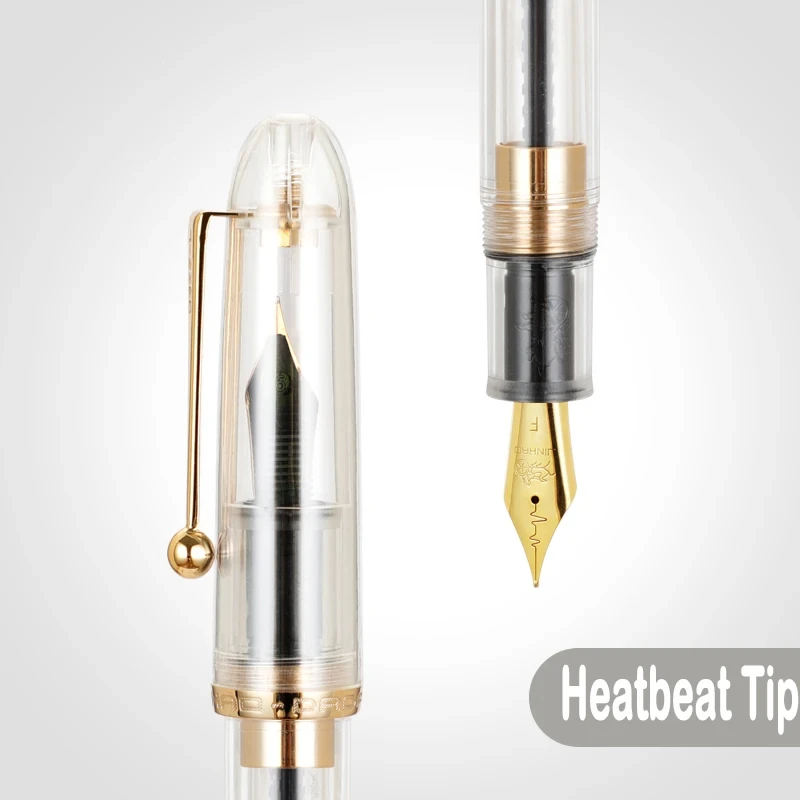 Jinhao Dadao Transparent Acrylic Fountain Pen - Elegant Writing Instrument for Office and School Supplies