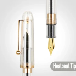 Jinhao Dadao Transparent Acrylic Fountain Pen - Elegant Writing Instrument for Office and School Supplies (H-Transparent)