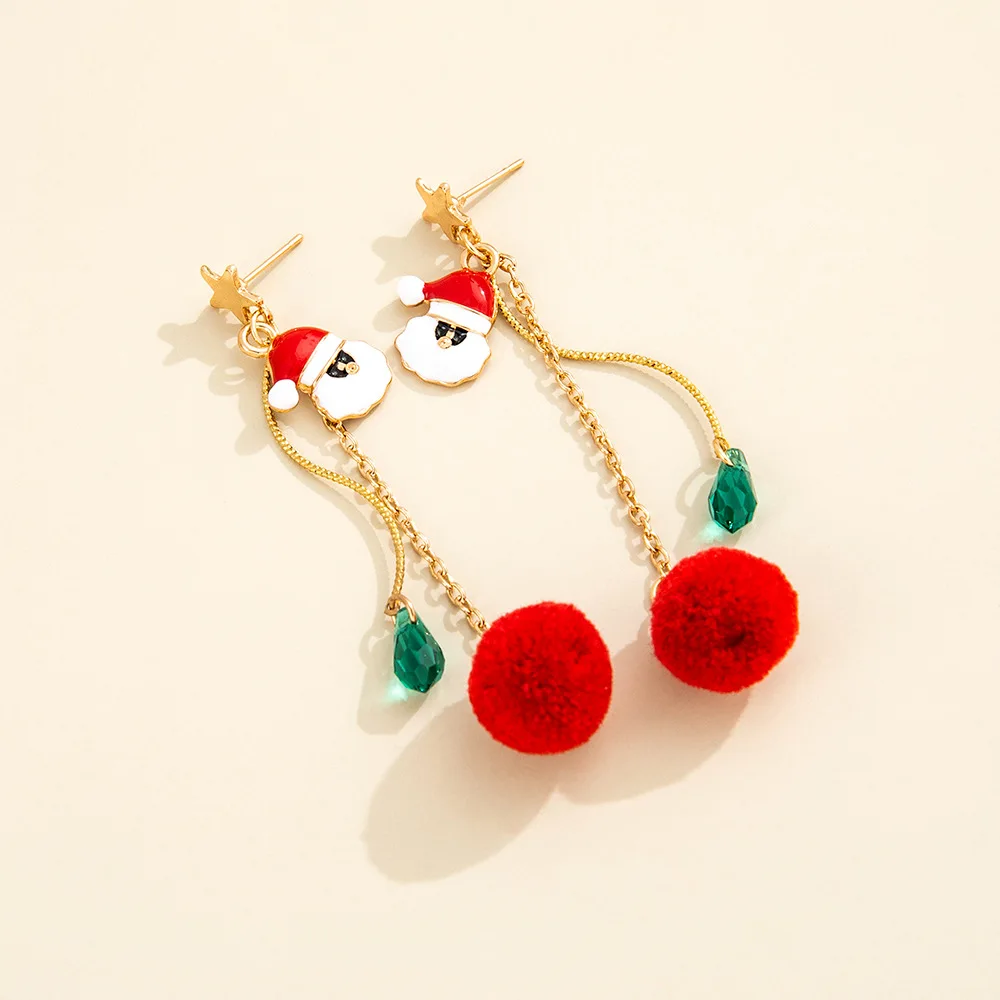Orecchini Natale Donna, Squisiti Orecchino Pendenti Natalizi, Orecchini con Gioielli Natalizi, Carino Christmas Earrings per Donne Ragazze Natale Capodanno lo Styling Accessori (A