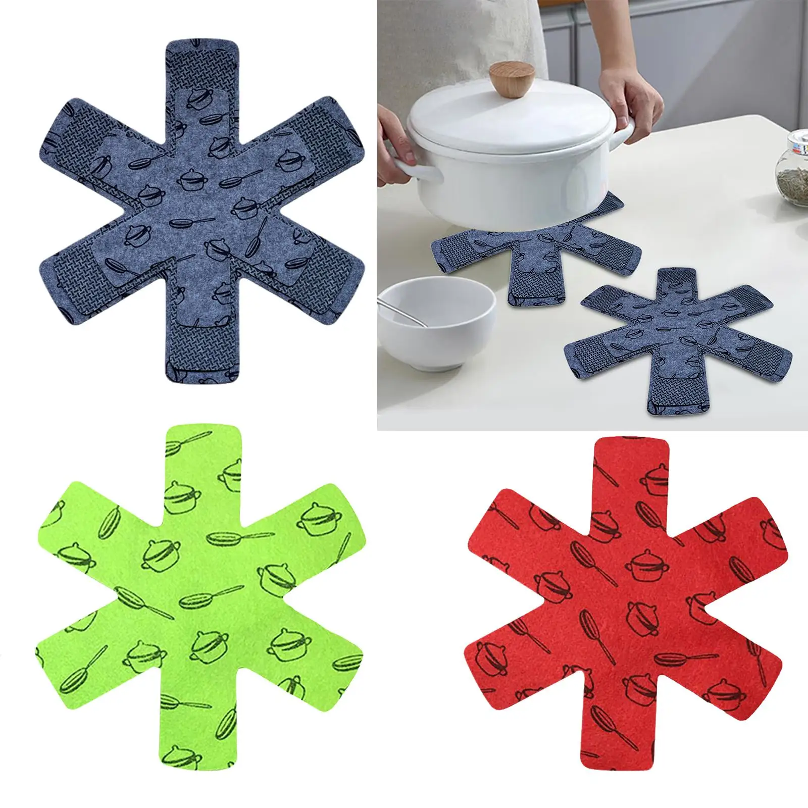 12 Pieces Pad Pot Pan Protectors Pans Separator Pads for Cookware Nonstick Skillet