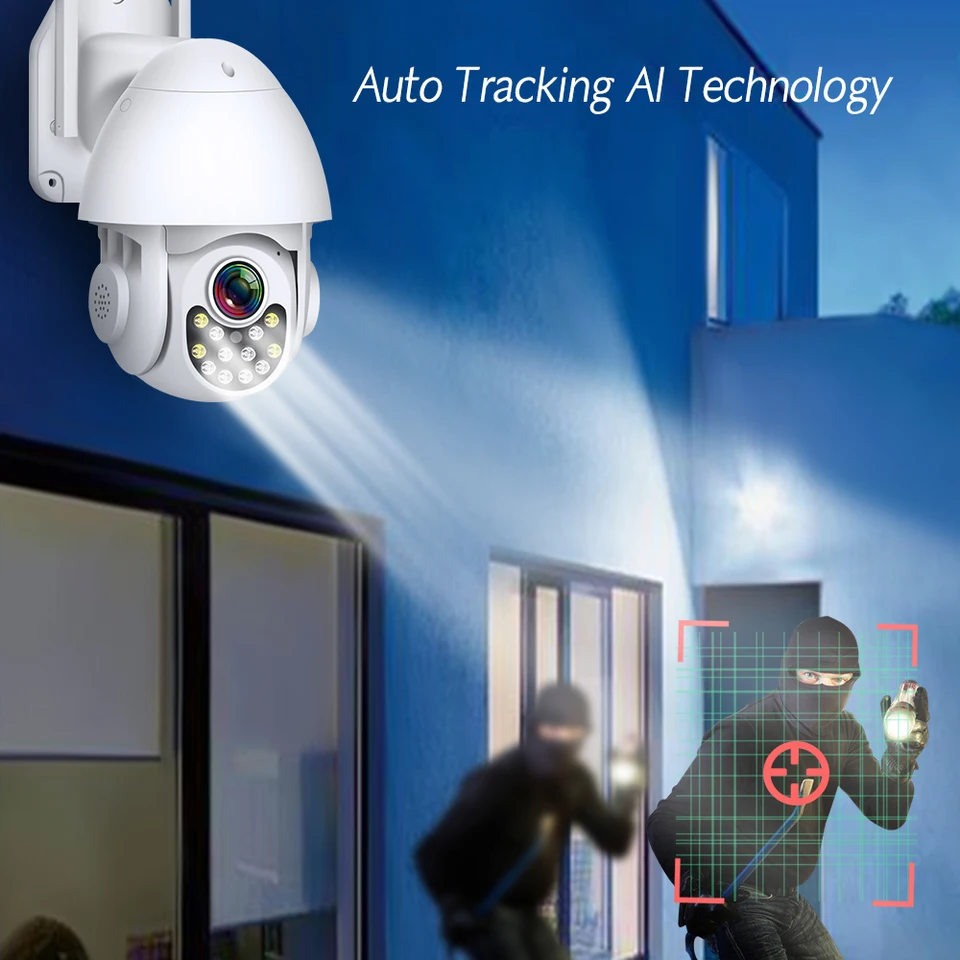 Telecamera Wi-Fi Esterna PGST - Visione Notturna A Colori, Impermeabile IP66 Con Audio Bidirezionale - Foto 7