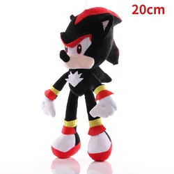 Sonic Plush Keychain - Soft Stuffed Hedgehog Pendant for Home Decoration and Gifts (Black Sonic  20cm)