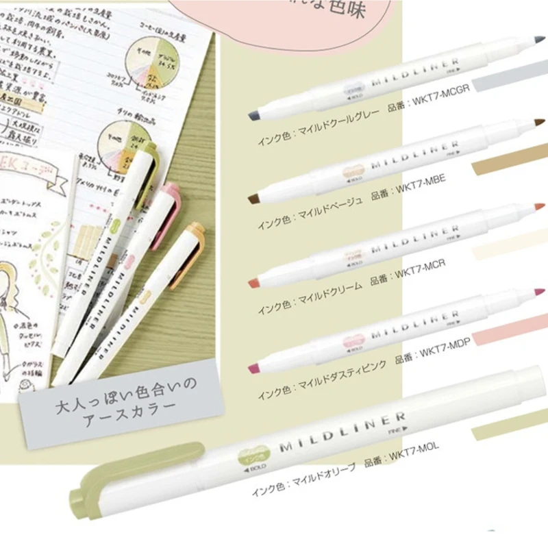 Highlighter Pen Creative 10 Colors Highlighter with 4mm Thick Pen Tip Bright Colors and Durable
