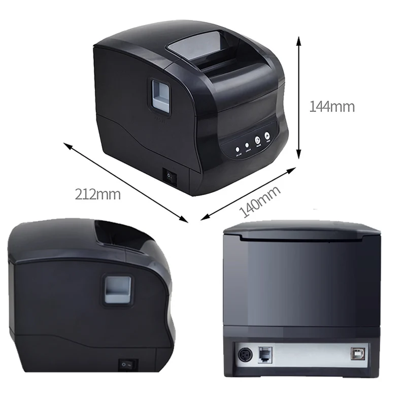 Impressora Térmica de Etiquetas Xprinter365 Impressora de Código de Barras com Bluetooth e Suporte Térmico de 80 mm para Recibos e Papel Adesivo Impressoras - Imagem 6