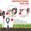 4Pcs Ground Anchors 18inch Spiral Earth Anchors Kit Heavy Duty Metal Ground Anchor with Removable Round Ring Ground Stakes 3