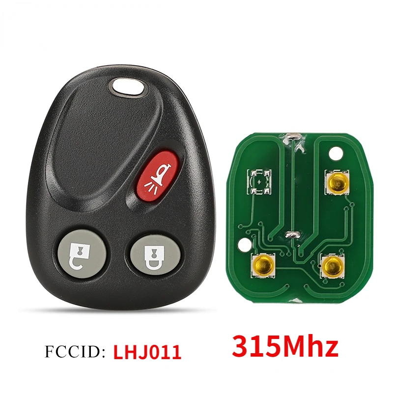 3Button Remote Key Keyless Entry Fob LHJ011 315Mhz for GM Hummer H2 for Chevrolet Avalanche Cadillac Escalade Buick