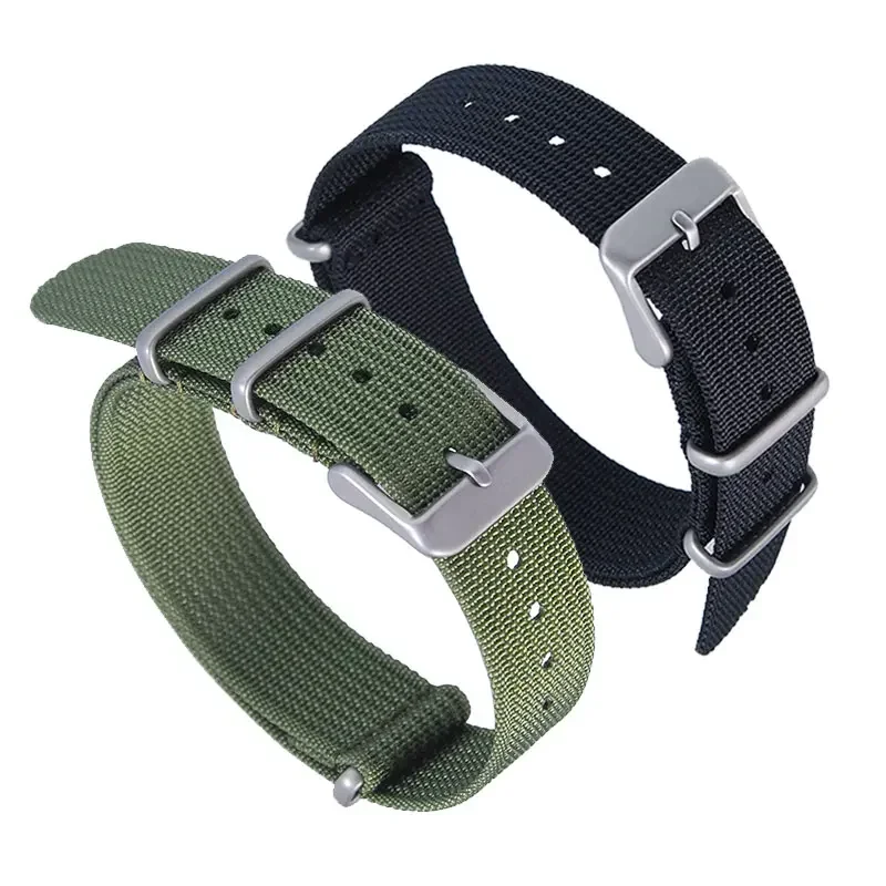 Military Strap NATO Pit muster Nylon 18 20mm 22mm Uhr Straps Striped Ersatz Uhr Zubehör Nylon Uhr Riemen geflecht