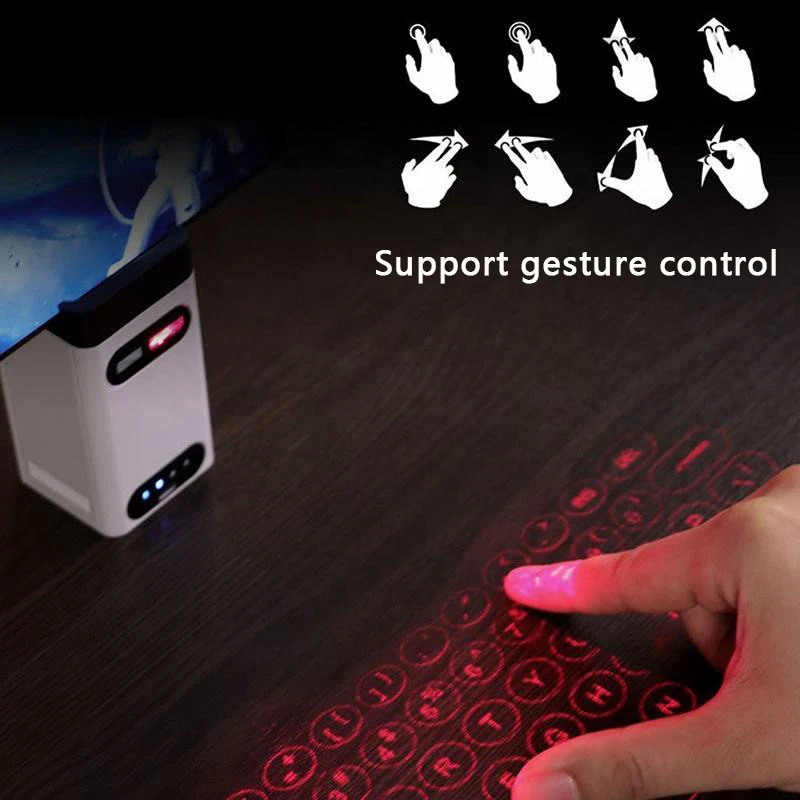 Virtual-Laser-Keyboard-Bluetooth-Wireless-Projector-Phone-Keyboard-For-Computer-Pad-Laptop-With-Mouse-Function.jpg Virtuális Lézerbillentyűzet Bluetooth Vezeték Nélküli Projektor Telefon Billentyűzet Számítógépes Laptophoz Egér Funkcióval - Image 6