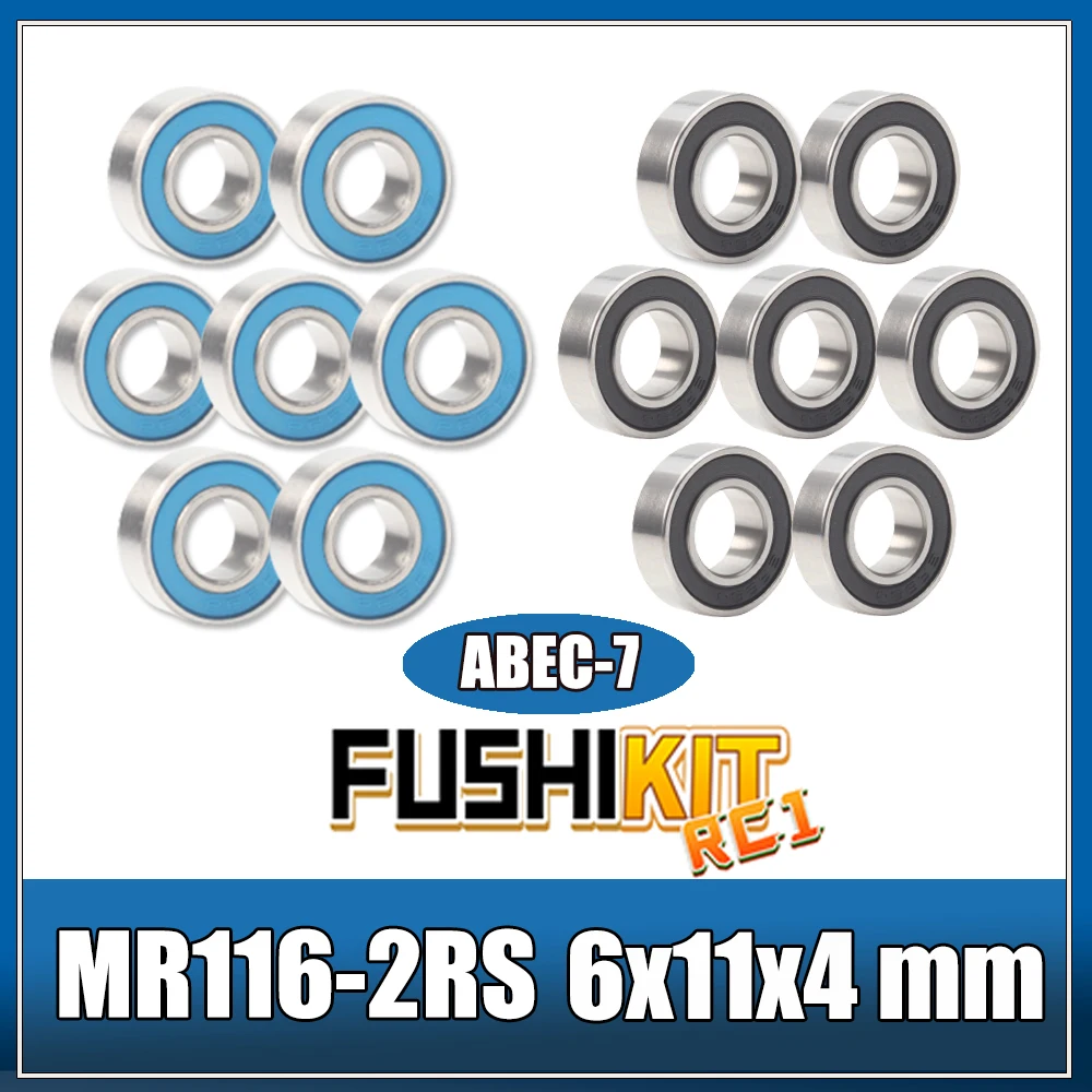 Rolamentos de Esferas para Carro Elétrico rc Preto Selado Rolamento Mr83 rs 2rs Abec7 Hobby Mr83rs Mr832rs 3x8x3 mm 10 Pcs