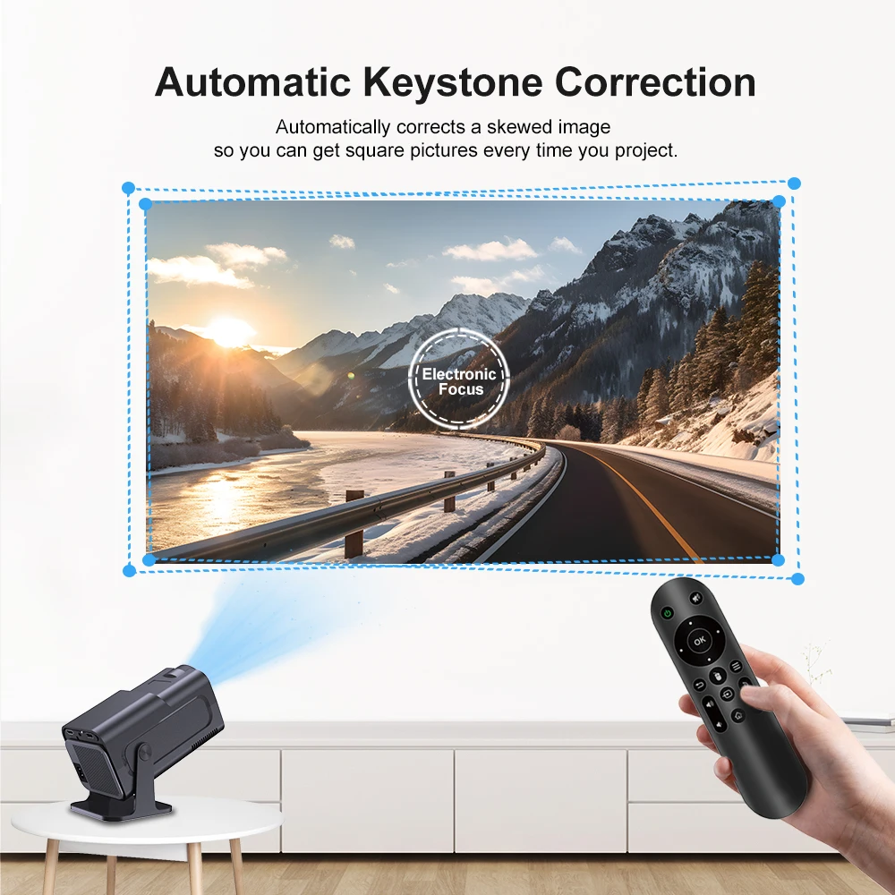 Velec HY320 Projector 4K Android 11 WiFi 6 BT 5.0 390ANSI Allwinner H713 Native 1080P Home Outdoor Mini Portable Projector