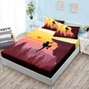 Basketball Boys Fitted Sheet Set Twin Full King Bed Fitted Sheets for Kids Teens Football Bed Set with Pillowcase Bedroom Decor 4