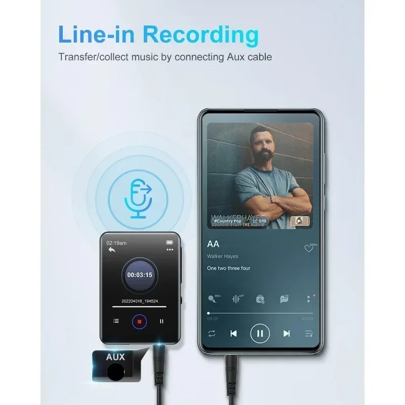 Description Picture 6 of item32GB BT 5.0 Touch Screen Music Player Portable mp3 Player with Speaker high Fidelity Lossless Sound Quality mp3 player