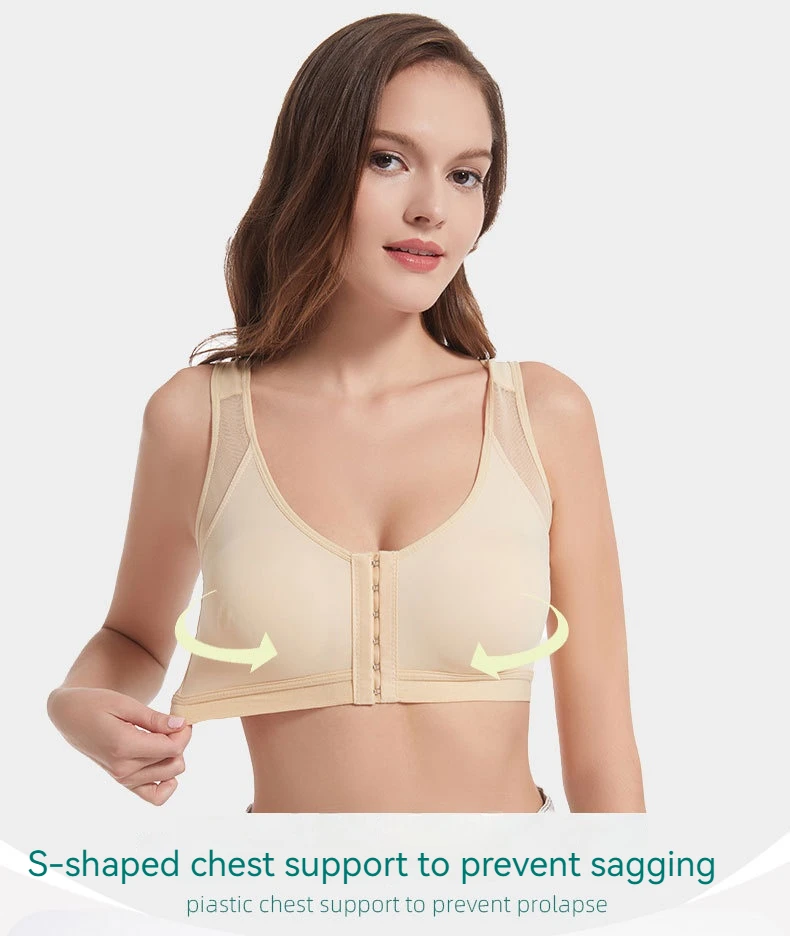 Große, sexy, nahtlose, bequeme, schöne Rückseite, große Büste, dünne Körbchen, stahlringfreie Sport-BHs für Frauen – Detail 4