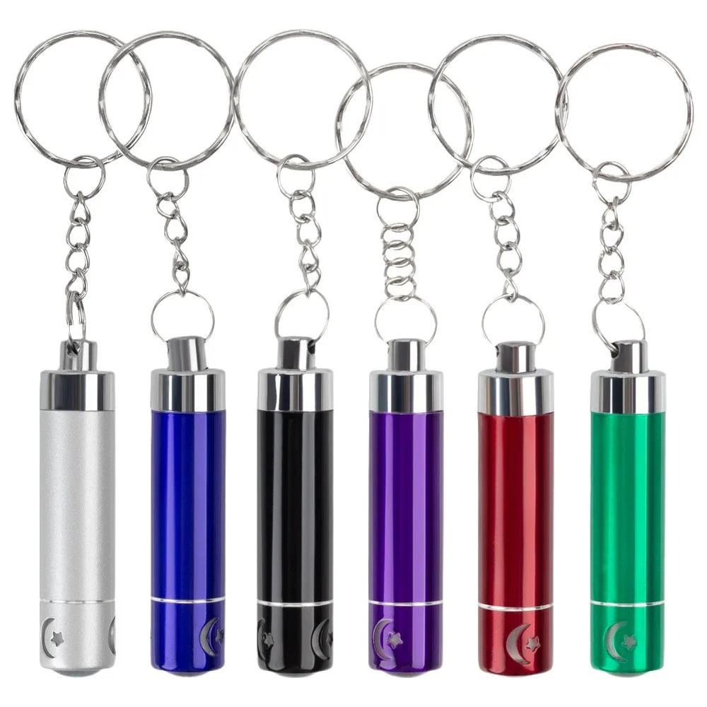 30pcs 무료 로고 휴대용 LED 키 체인 손전등 사용자 정의 로고 화이트 야간 조명 비즈니스 결혼 선물
