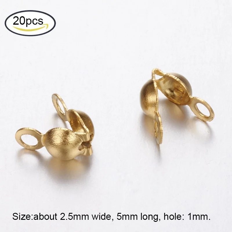 Lot De 40 Embouts Cache-Noeuds En Acier Inoxydable - 8x4 Mm - Parfait Pour Création De Bijoux