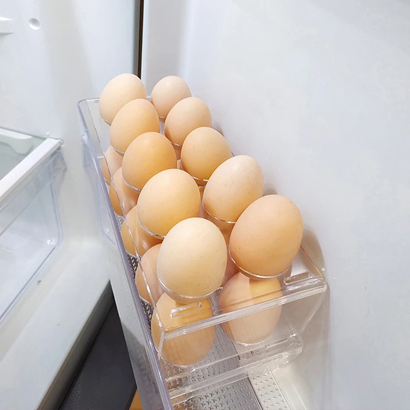 Egg Storage Box Egg Tray Containers Kitchen Refrigerator Organizer Storage Rack Eggs Dispenser Fresh Preservation 6/10 Grids