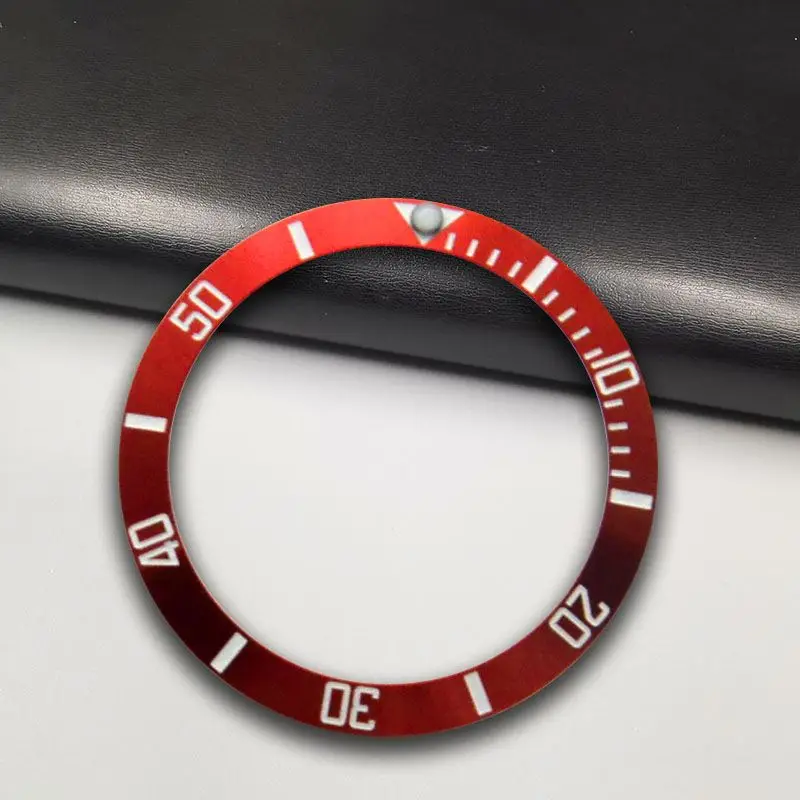 Watch Accessories GMT 38mm Slope Aluminum 12 Hour Bezel Ring Insert Ring Mouth Fits for RLX GMT Black Green SUB 40mm Watch Case