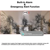 WONSDAR умный детектор дыма 4G камера SIM-карта домашняя панорамная HD для гостиной комнаты кухня пожарная сигнализация датчик iCsee — изображение 5